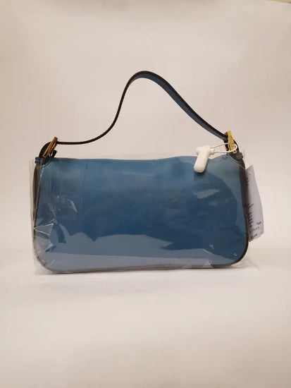 Fendi Baguette Blue Leather Ghw 2013 Shoulder Bag