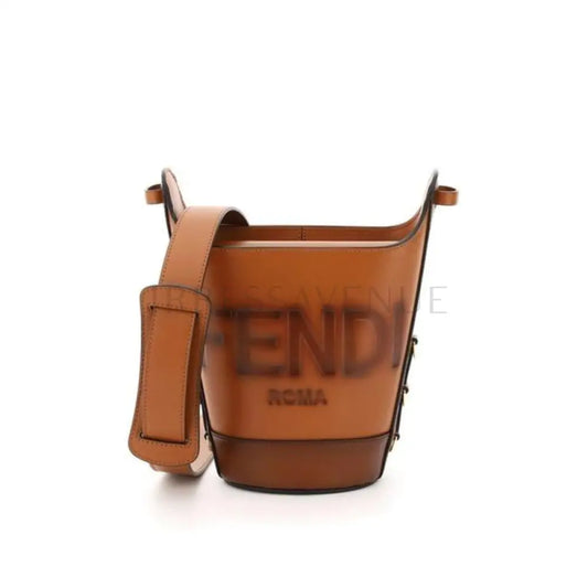 Fendi Bouquet Bucket Bag Roma Logo Brown Crossbody