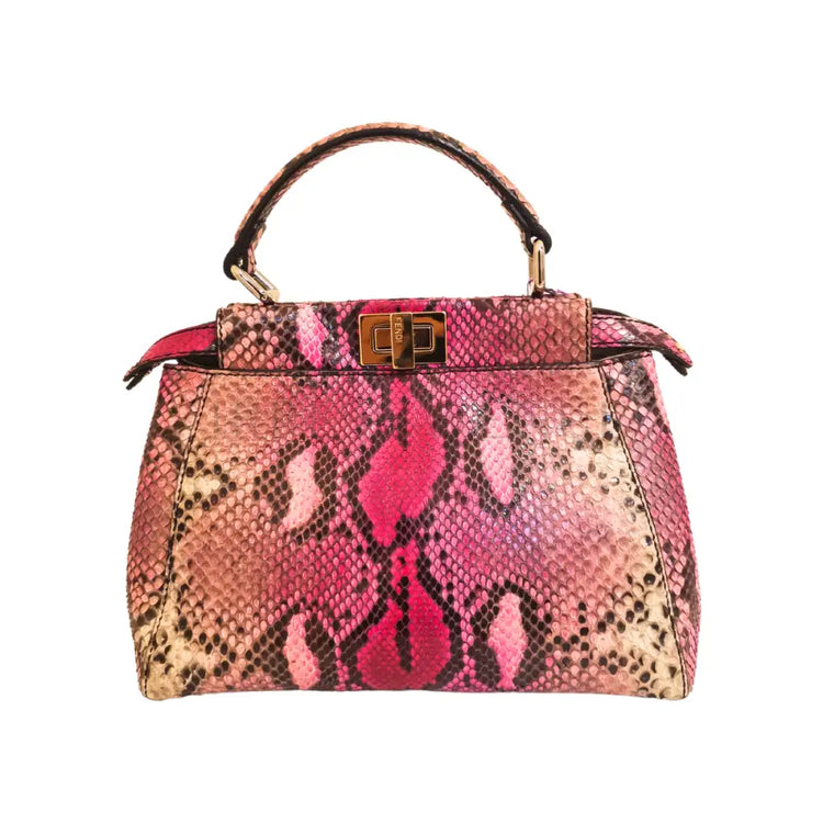 Fendi Mini Python Pink Peekaboo (2019) Handbag