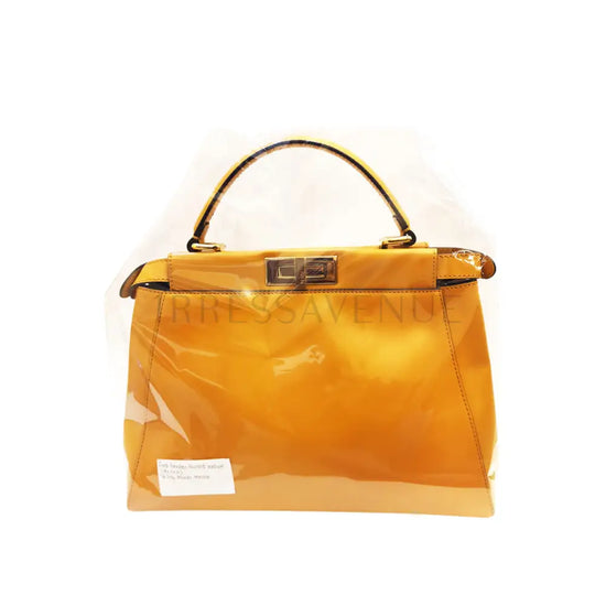 Fendi Peekaboo Mustard Medium Handbag