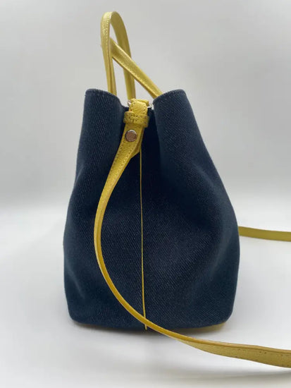 Fendi Petit 2Jours Denim Tote Shoulder Bag