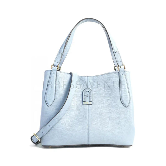 Furla Dafne Hobo Vitello Keria Blue Light Shoulder Bag