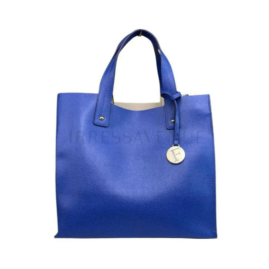 Furla Tote Bag Blue Saffiano