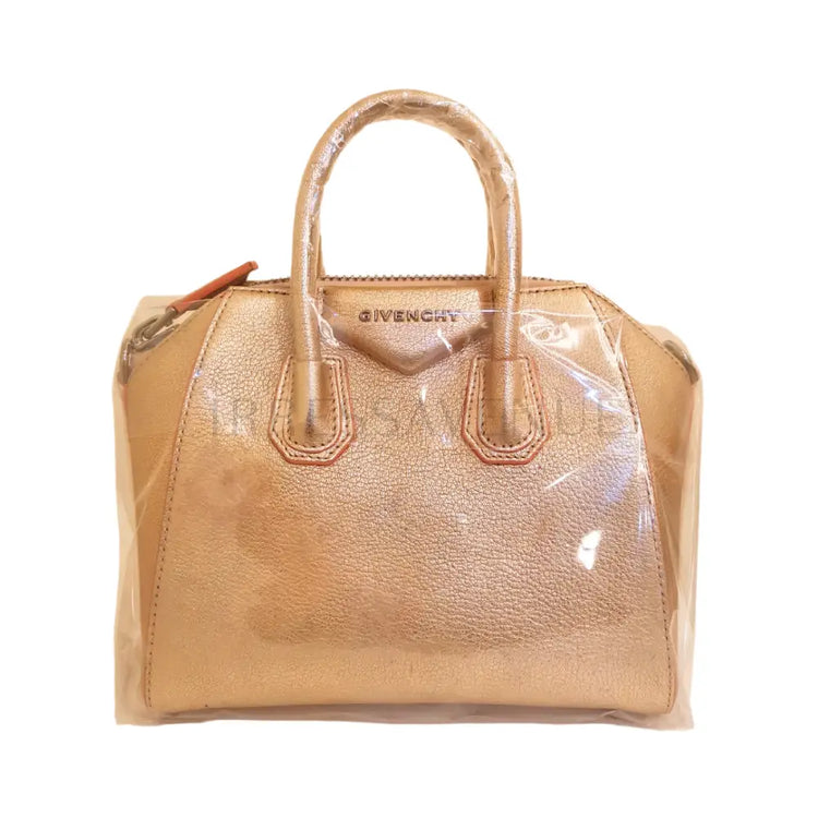 Givenchy Mini Rose Gold Metalic Antigona Phw (2019) Handbag