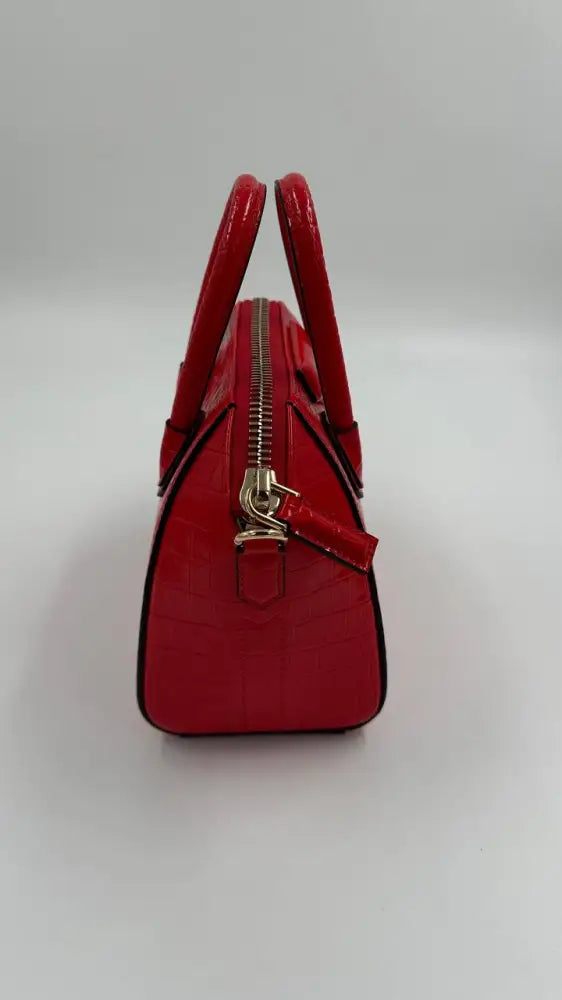 Givency Crocodile Embossed Mini Antigona Red 2019 Handbag