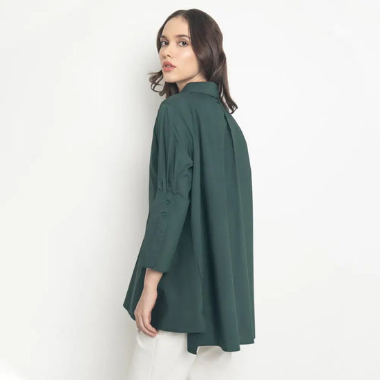 Glara Top Shirt Emerald S/M Clothing