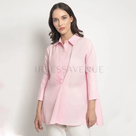 Glara Top Shirt Pink L/Xl Clothing