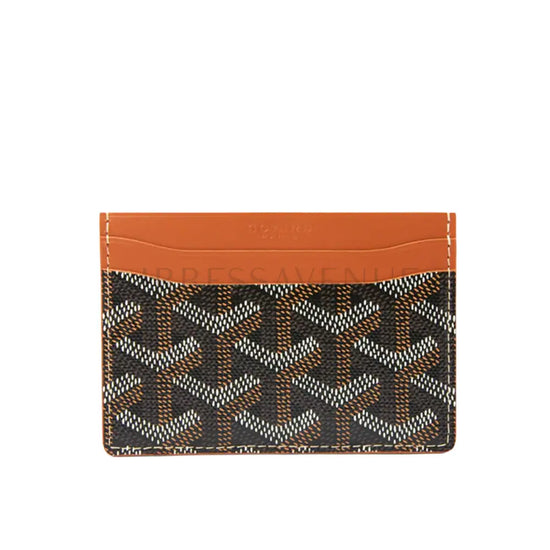 Goyard Card Holder Black Tan Card Holder