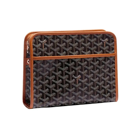 Goyard Jouvence Mm Black Tan Pouch & Clutch