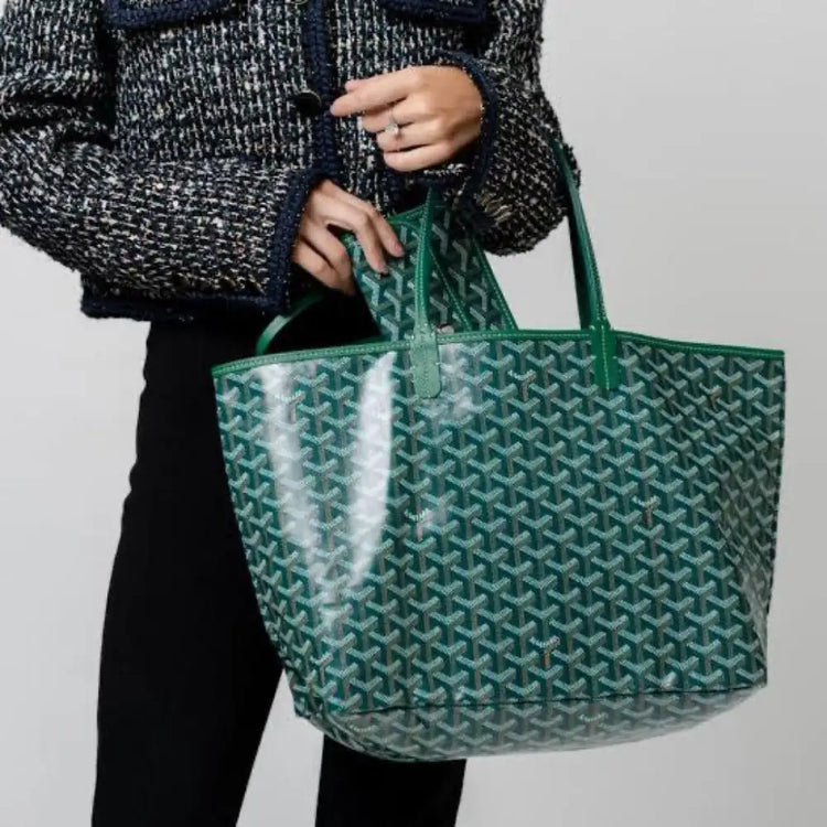 Goyard St Louis In Vert Green Tote Bag