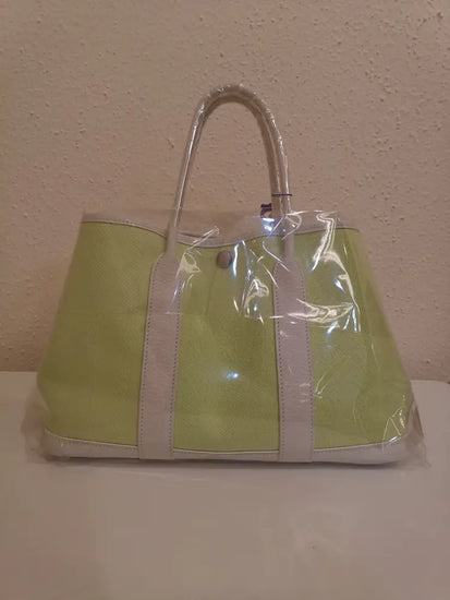 Gp30 Canvas Jaune Bourgeon / Blanc Tissage Chevron Phw Stamp T (2015) Handbag