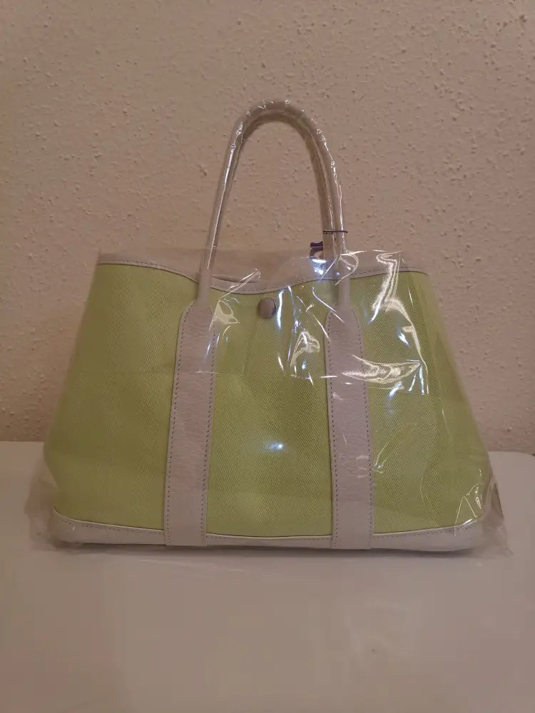 Gp30 Canvas Jaune Bourgeon / Blanc Tissage Chevron Phw Stamp T (2015) Handbag