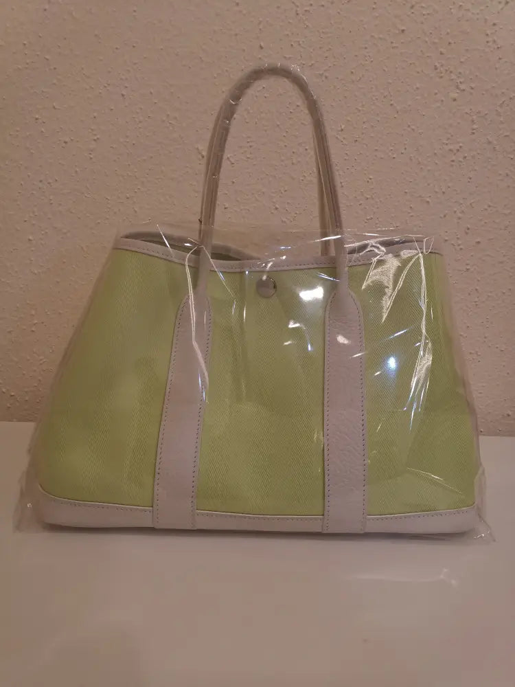 Gp30 Canvas Jaune Bourgeon / Blanc Tissage Chevron Phw Stamp T (2015) Handbag