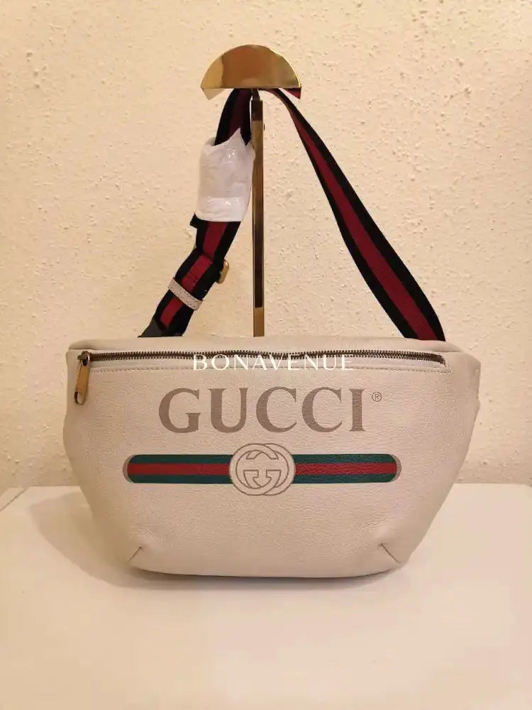 Gucci Belt Bag Leather Ghw White Hand