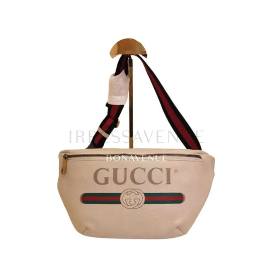 Gucci Belt Bag Leather Ghw White Hand