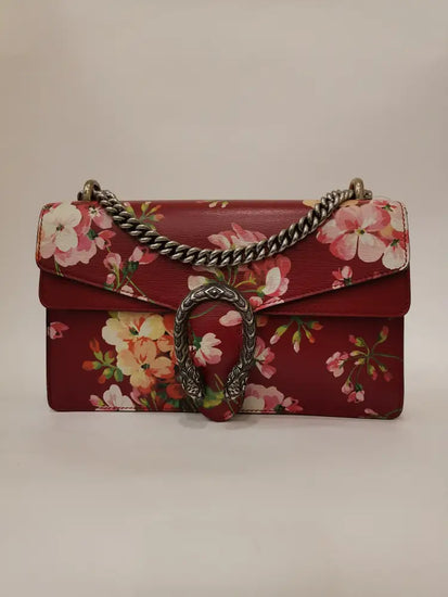 Gucci Dionysus Flower Red Small Calf Leather Shoulder Bag