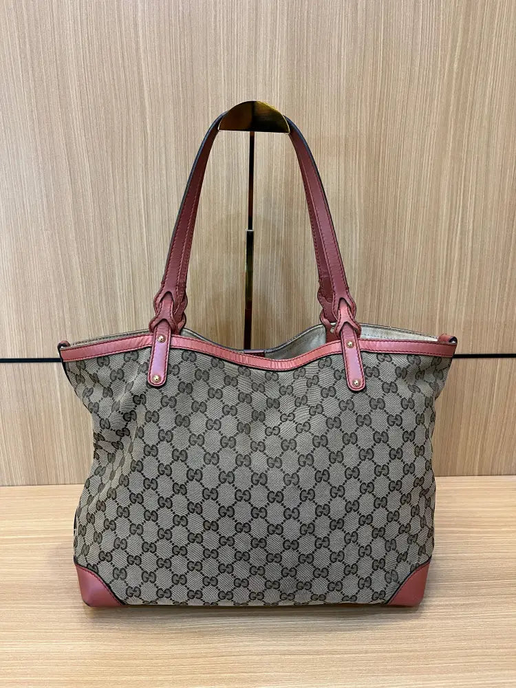 Gucci Gg Canvas Totebag Pink 2011 Shoulder Bag