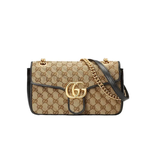 Gucci Gg Marmont Bag Beige Canvas 2021 Crossbody