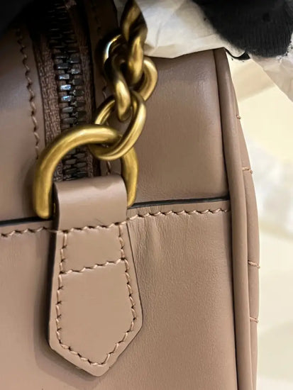 Gucci Gg Marmont Camera Mini Nude Crossbody Bag