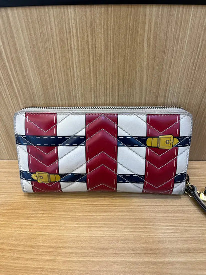 Gucci Gg Marmont Trompe Wallet Red White