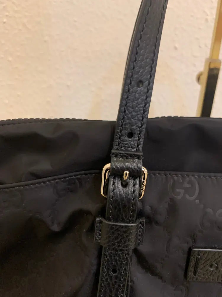 Gucci Guccissima Black Nylon Shoulder Bag