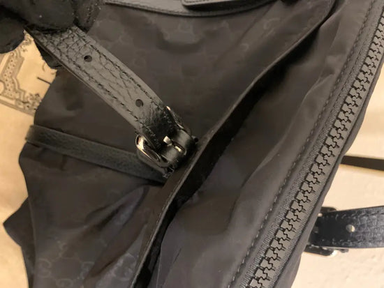 Gucci Guccissima Black Nylon Shoulder Bag