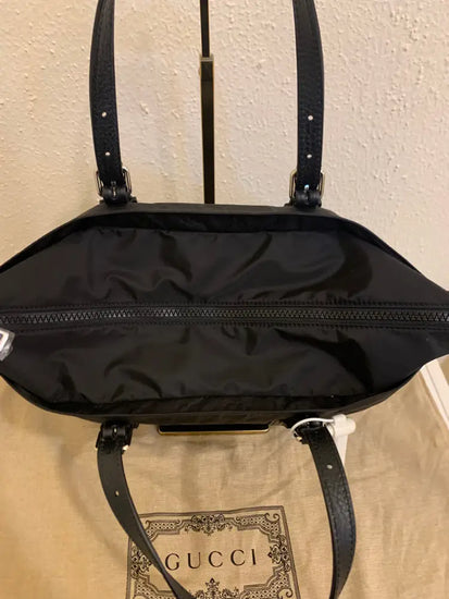 Gucci Guccissima Black Nylon Shoulder Bag