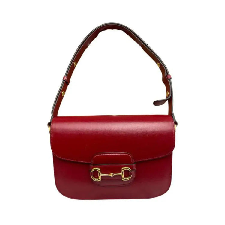 Gucci Horsebit 1955 Red Ghw Shoulder Bag