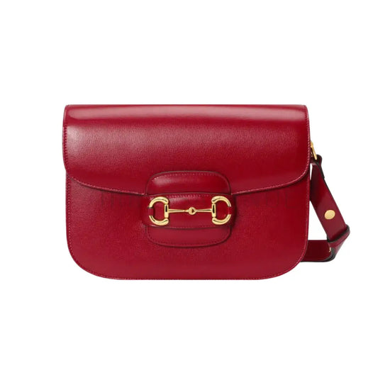 Gucci Horsebit 1955 Red Ghw Shoulder Bag