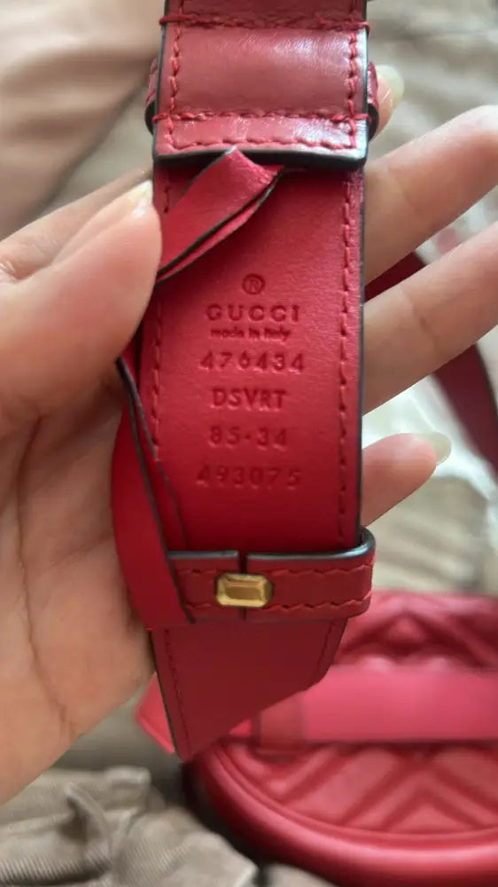 Gucci Marmont Belt Bag Red Size 85 2018