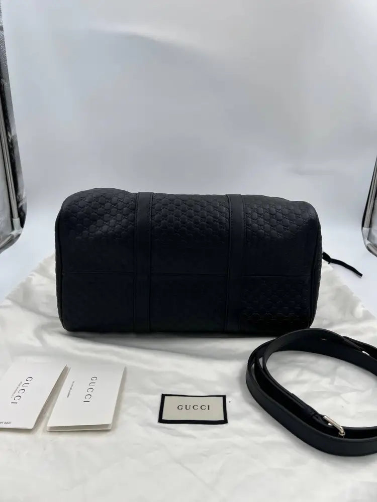 Gucci Medium Boston Bag Guccisima Leather Crossbody