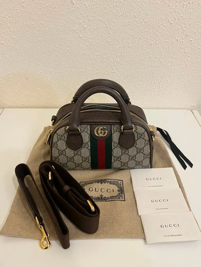 Gucci Ophidia Gg Brown Mini Handbag