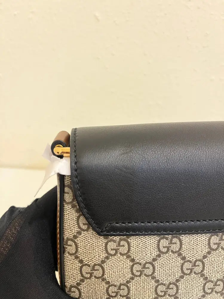 Gucci Padlock Halfmoon Black Crossbody Bag