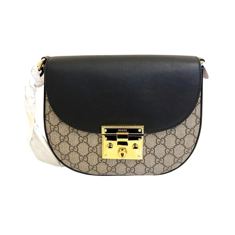 Gucci Padlock Halfmoon Black Crossbody Bag