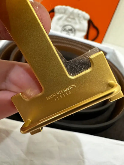 Hermes Belt With Buckle Gold