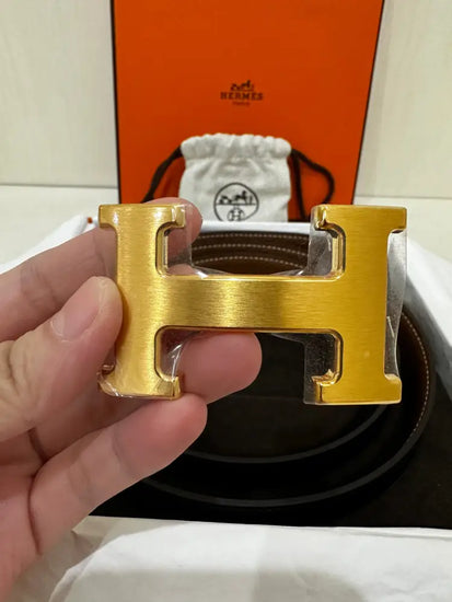 Hermes Belt With Buckle Gold