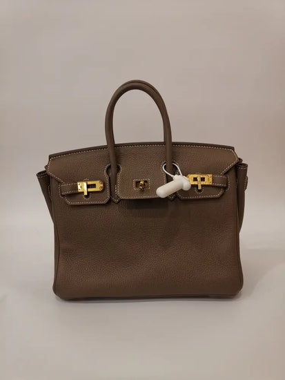 Hermes Birkin 25 Etoupe Togo Ghw Handbag