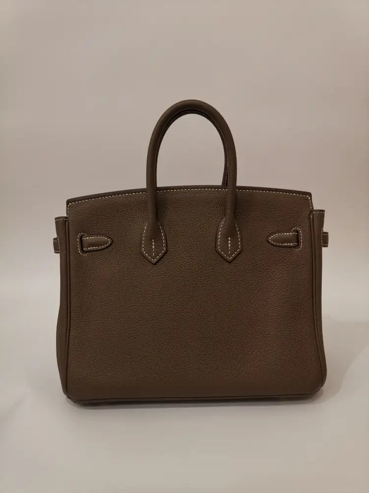 Hermes Birkin 25 Etoupe Togo Ghw Handbag