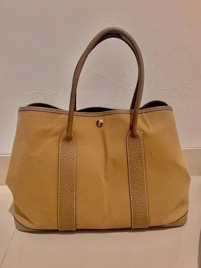 Hermes Garden Party 36 In Beige Shoulder Bag