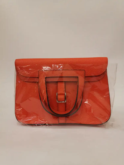 Hermes Halzan 25 Rose Texas Clemence Phw #Y 2020 Handbag