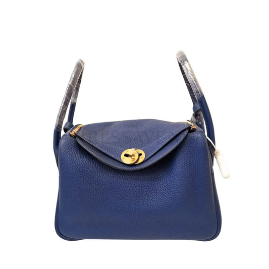 Hermes Lindy Blue L 26 Ghw Stamp D Handbag