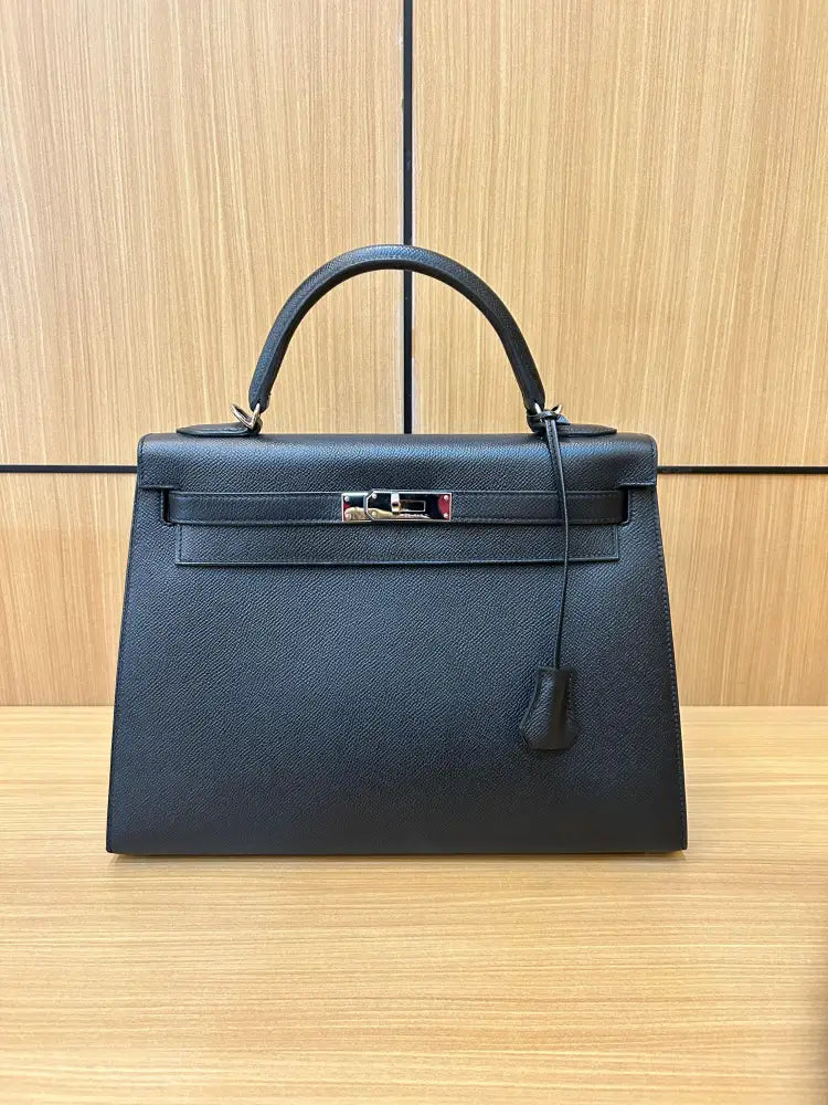 Hermes Sac Kelly Ii Sellier 32 Epsom Veau Black 2017 Shoulder Bag