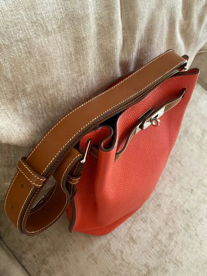 Hermes So Kelly 22 Sanguine Verso Rose Jaipur Clemence Phw #R 2014 Crossbody Bag