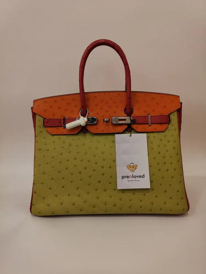 Hermes Vintage Ostrich Birkin 35 Handbag