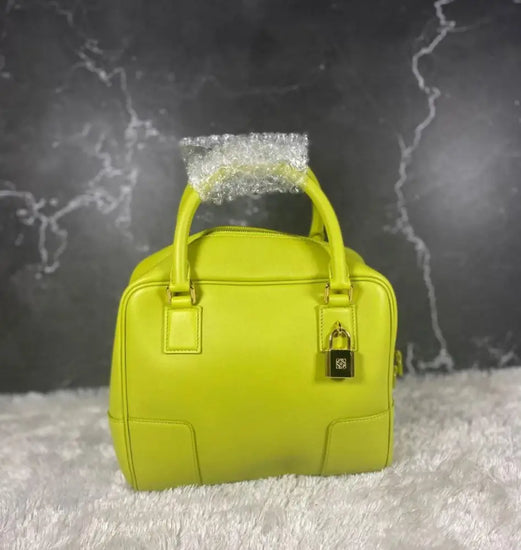 Loewe Amazona 19 Lime Green Handbag