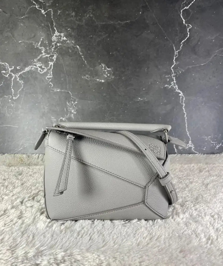 Loewe Mini Puzzle Edge Grey Crossbody Bag