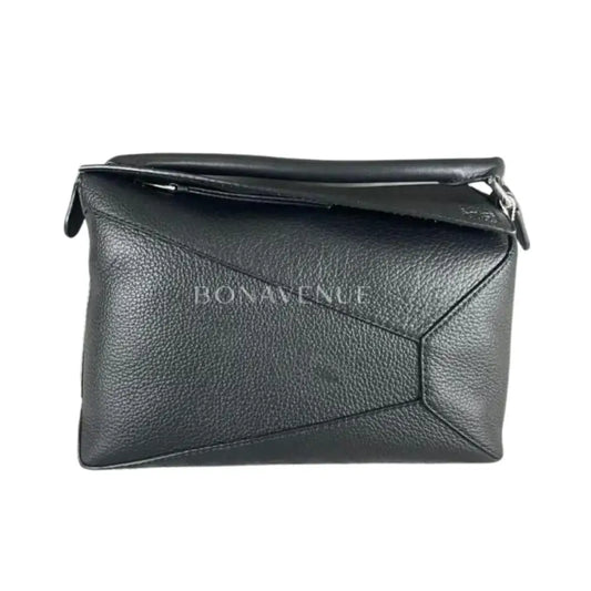 Loewe Puzzle Medium Black Crossbody Bag