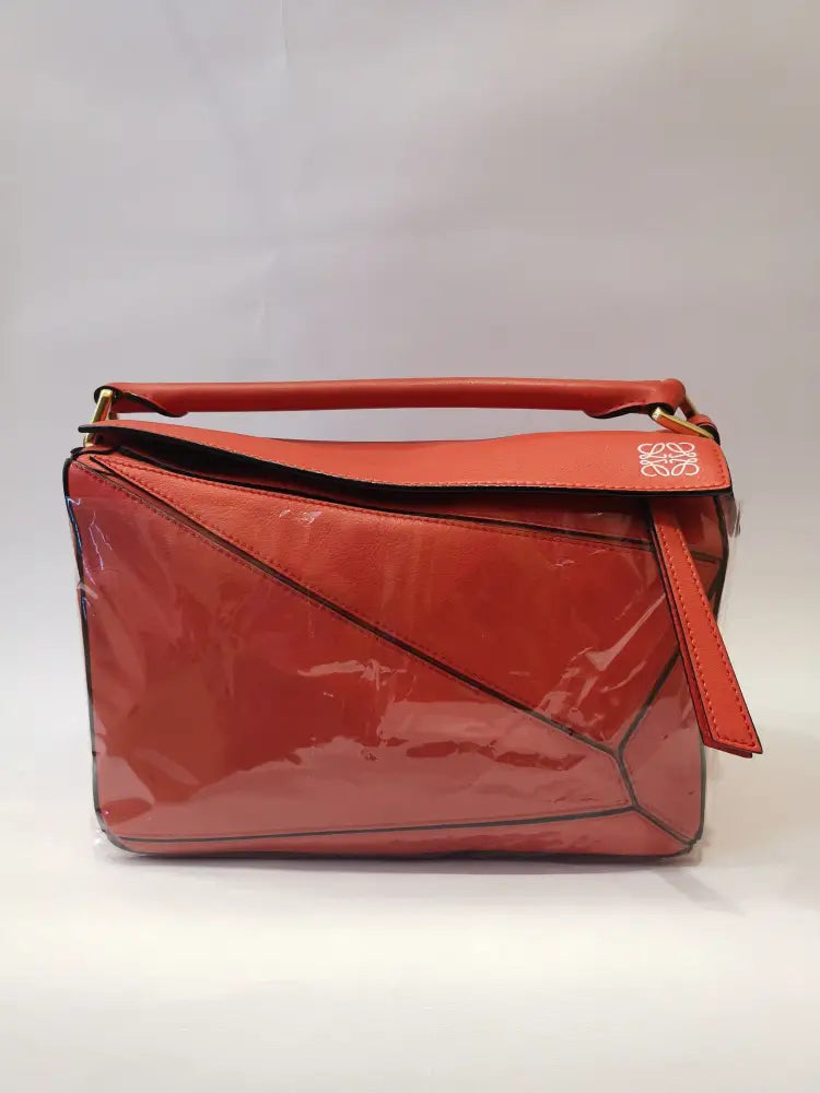 Loewe Puzzle Red Ghw Shoulder Bag