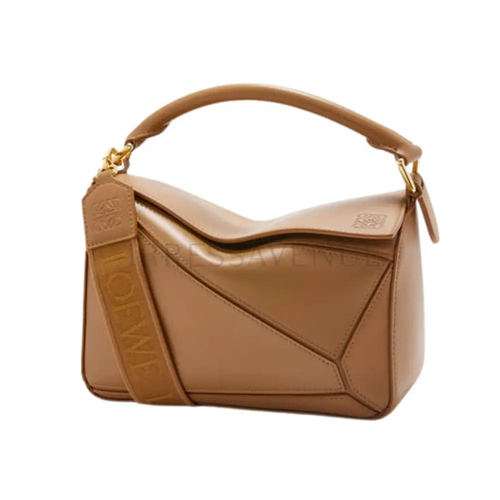 Loewe Puzzle Small Satin Oak Crossbody Bag