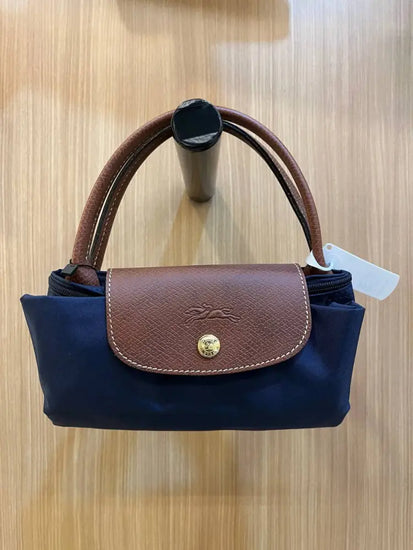 Longchamp Le Pliage Small Top Handle Bag Marine Klasik Shoulder